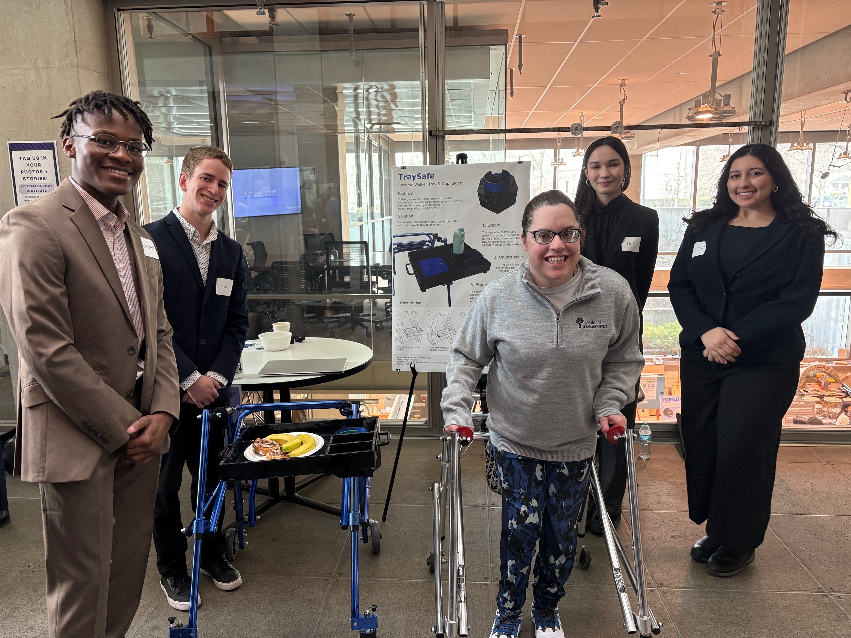 Collen with TraySafe at presentation fair